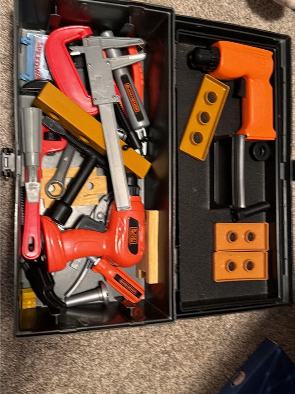 Kids Toy Tool Set - Orange Pretend Play Tools
